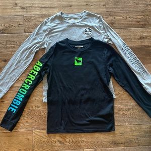 Lot of 2 Abercrombie boys long sleeve tee size 13-/14